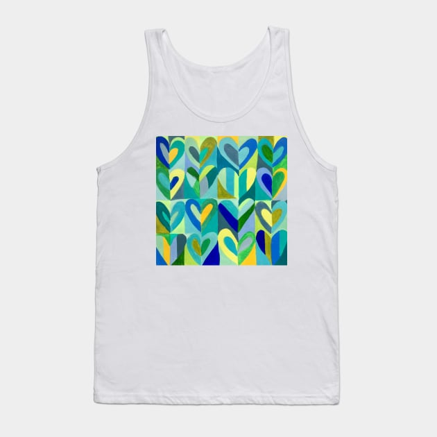 Blue Hearts Tank Top by MyCraftyNell